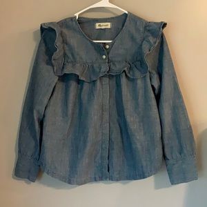 Madewell Women’s Ruffle Button Down Top